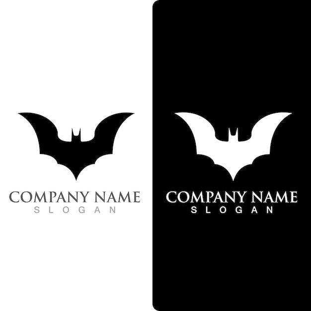 Bat vector icon logo template