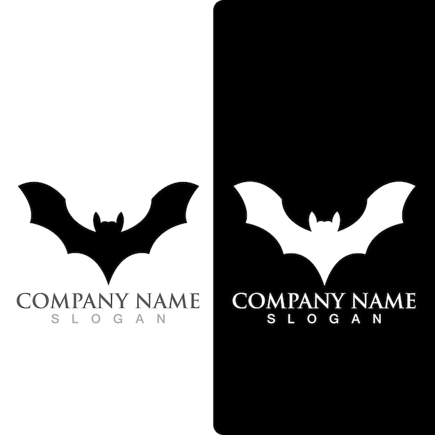 Bat vector icon logo template