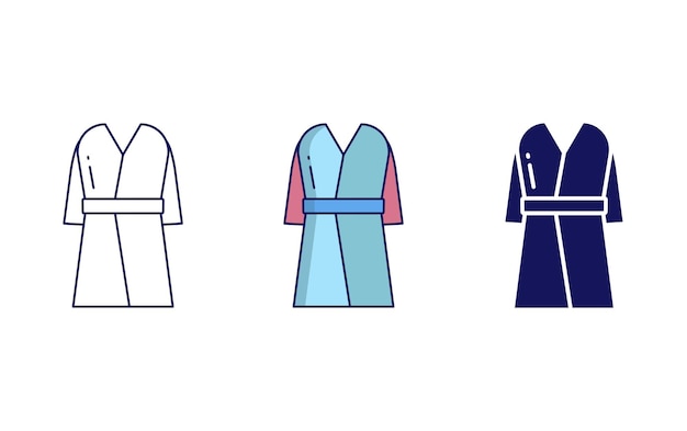 Bathrobe clothe icon