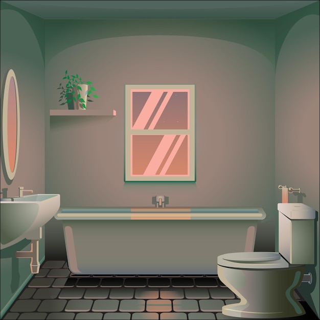 Bathroom in the afternoon