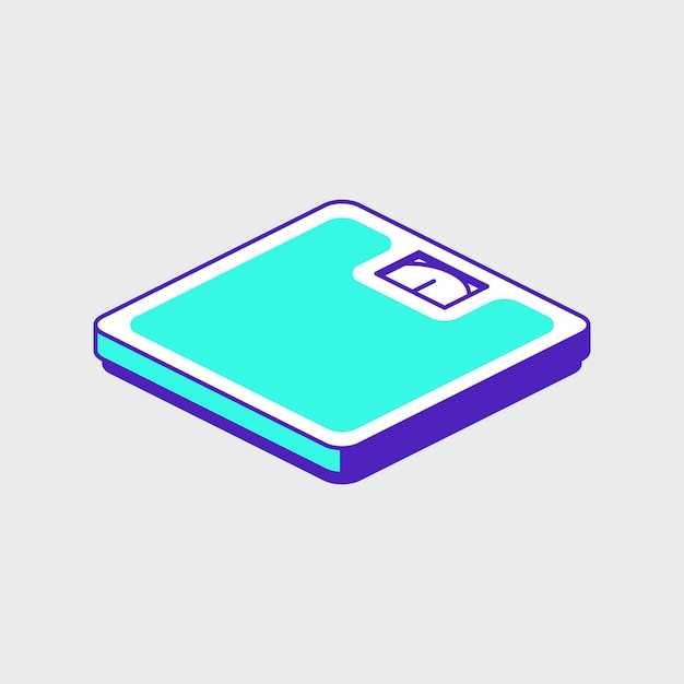 Bathroom Scale isometric vector icon illustration