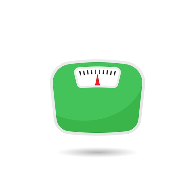 Bathroom weight scale icon in flat style Mass measurement vector illustration on isolated background Overweight sign business concept