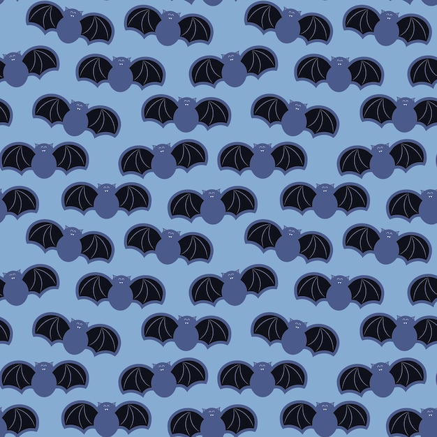 Bats on blue background seamless pattrn For wrapping paper wallpaper and textile