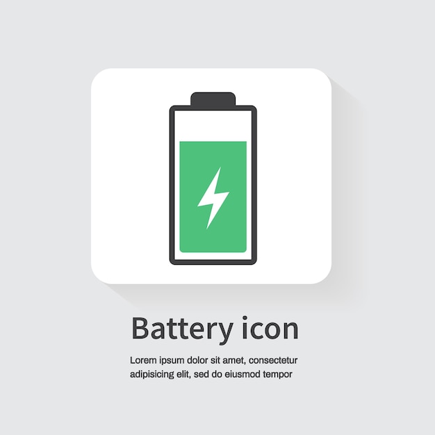 Battery charge indicator icon Vector illustration on white background