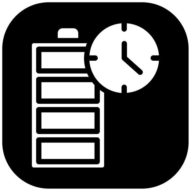 Vector battery duration vector illustration