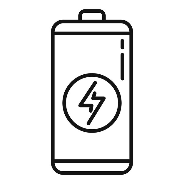 Battery energy icon outline vector Care home Digital storage