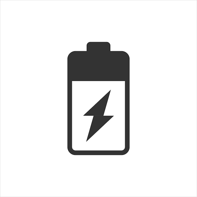 Battery icon in flat style Accumulator vector illustration on white isolated background Energy charger business concept