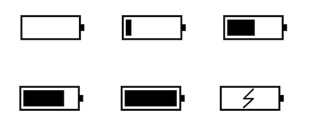 battery icon set vector