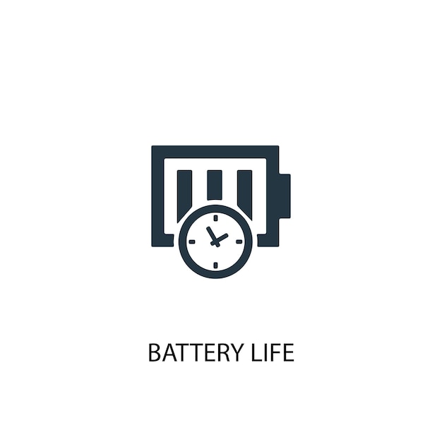 Battery life icon. Simple element illustration. Battery life symbol design from Alternative energy collection. Can be used for web and mobile.