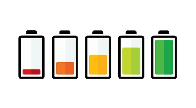 Battery with colorful charge level