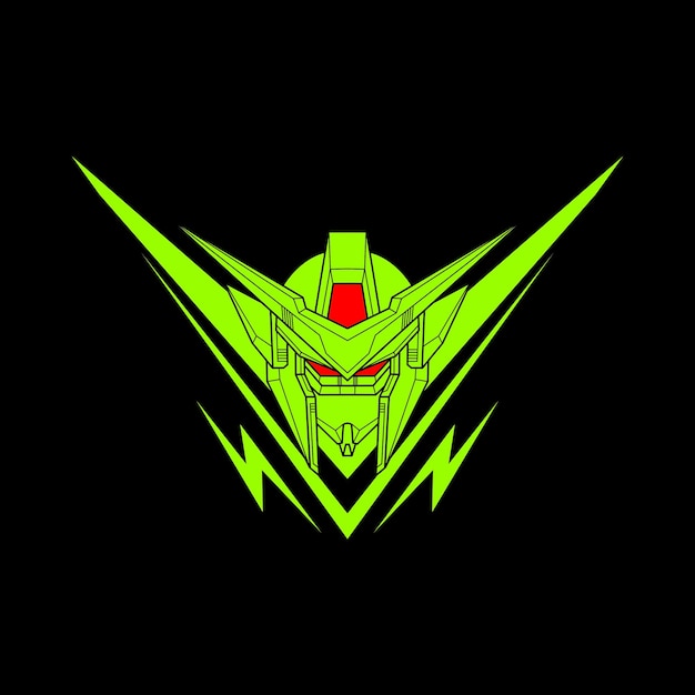 battle robot head logo