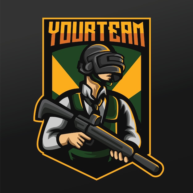 Battle Royale Mascot Sport Illustration Design for Logo Esport Gaming Team Squad