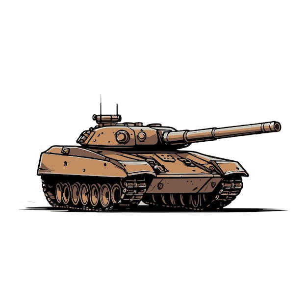 battle tank logo vector icon silhouette design image