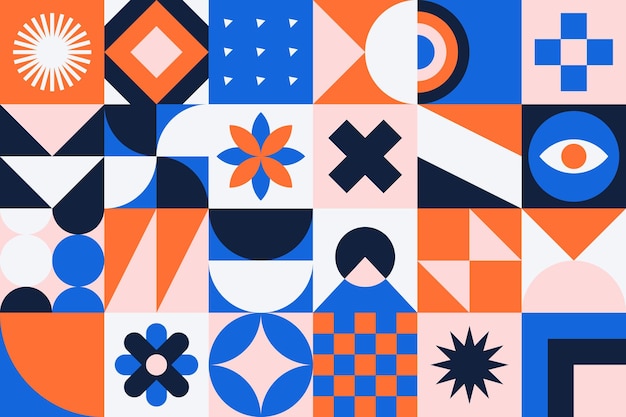 Bauhaus geometric banner