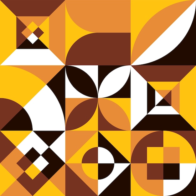 Bauhaus Orange Seamless Background