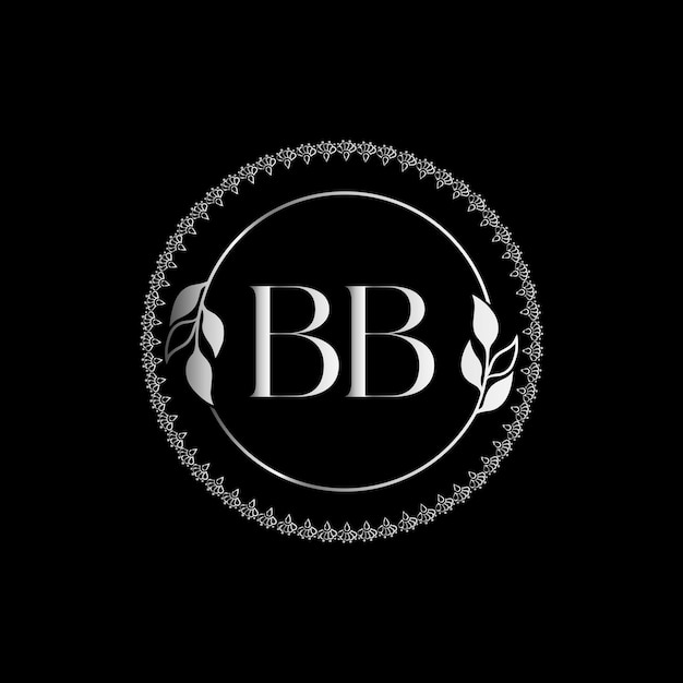 BBMonogram logotype for celebration , jewelry wedding, greeting card, invitation Vector Template