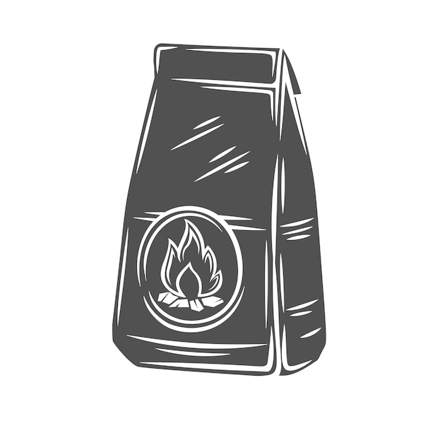 BBQ Charcoal bag silhouette silhouette glyph