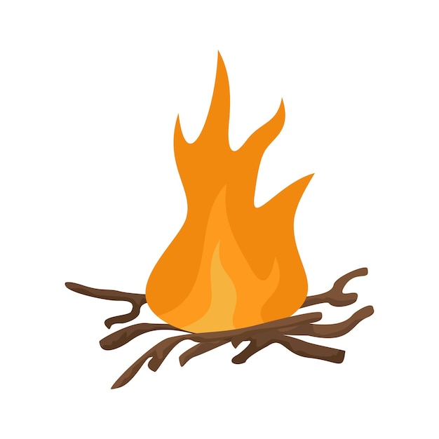 Bbq fire icon Flat illustration of bbq fire vector icon for web isolated on white