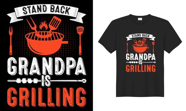 BBQ Grilling lover Funny retro vintage typography print Vector Tshirt design template food cookin