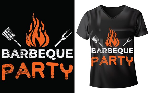 Vector bbq party tshirt design