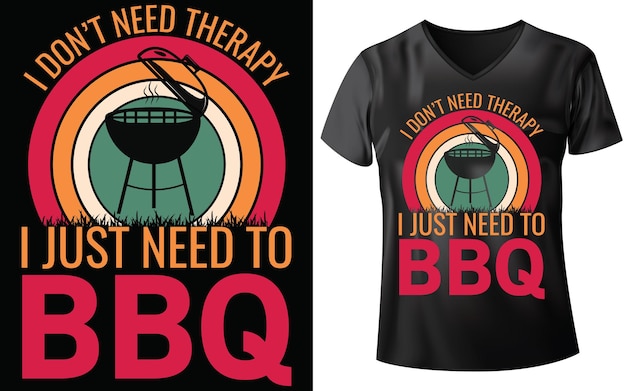 Vector bbq party tshirt design