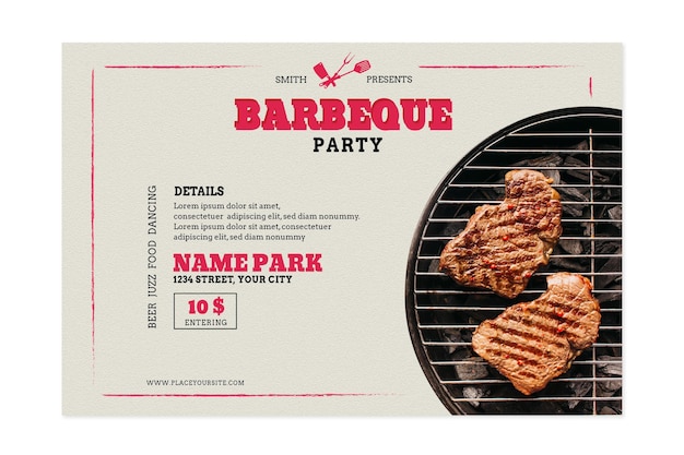 Bbq picnic and grill banner template