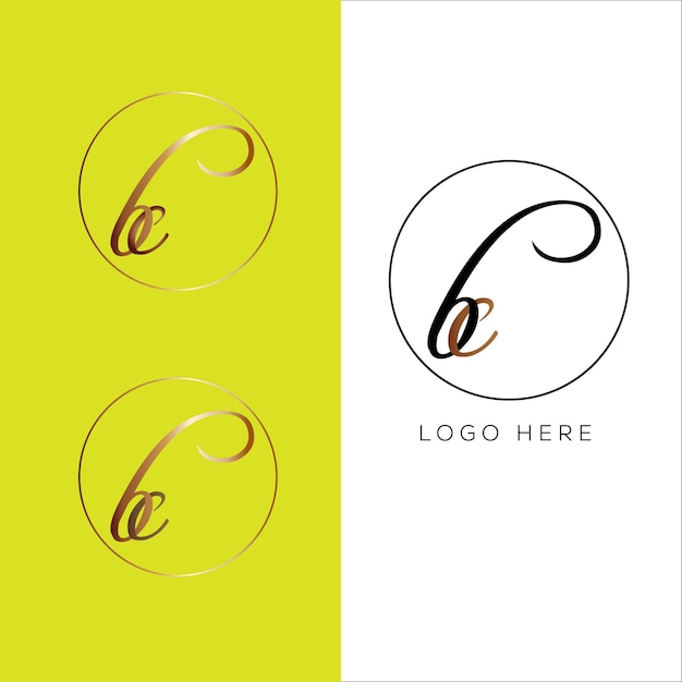 bc initial letter logo design