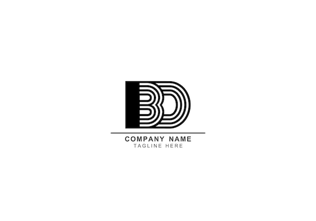 BD or DB minimal logo