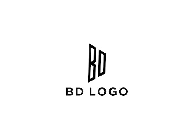 bd logo design vector illustration