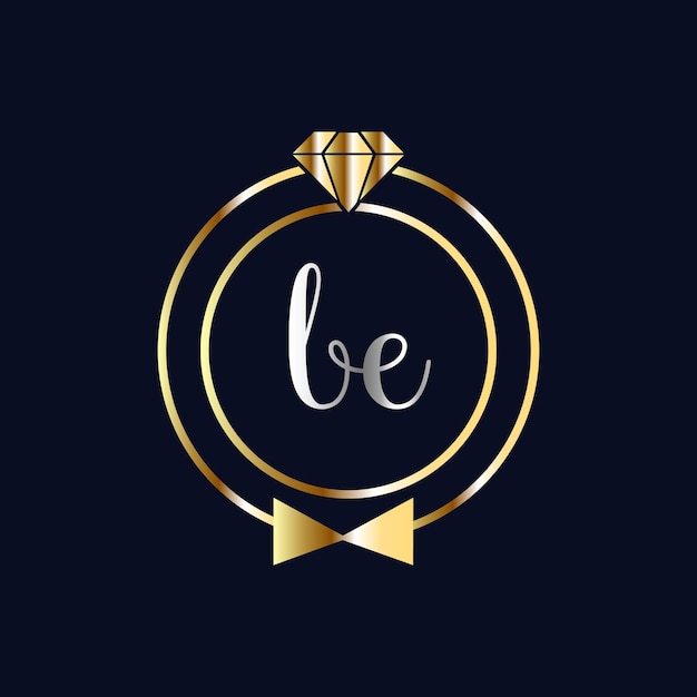 BE Monograms design, jewelry, wedding vector template