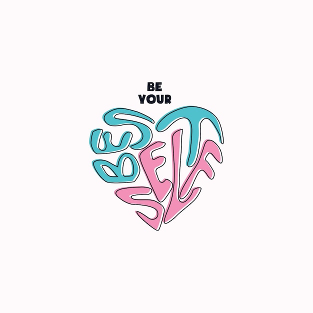 be your best self girls graphic t shirt vector designs