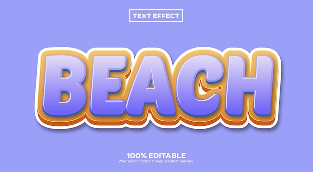 Beach 3D Text Effect