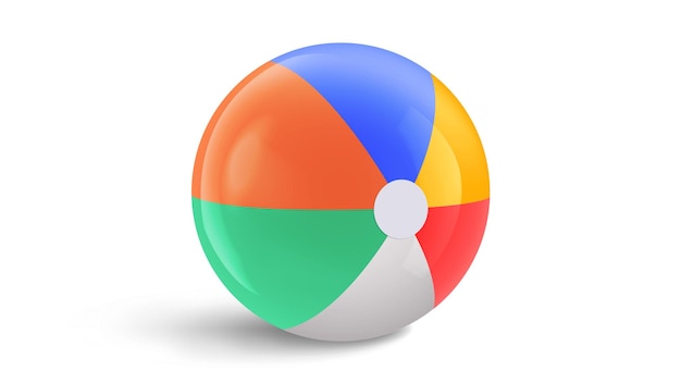 Beach ball vector illustration isolated on white background EPS 10