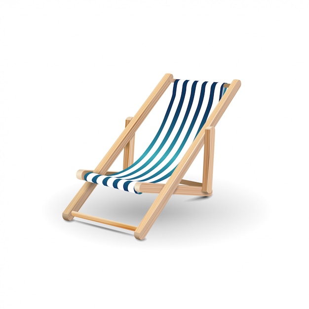 Beach chair isolated