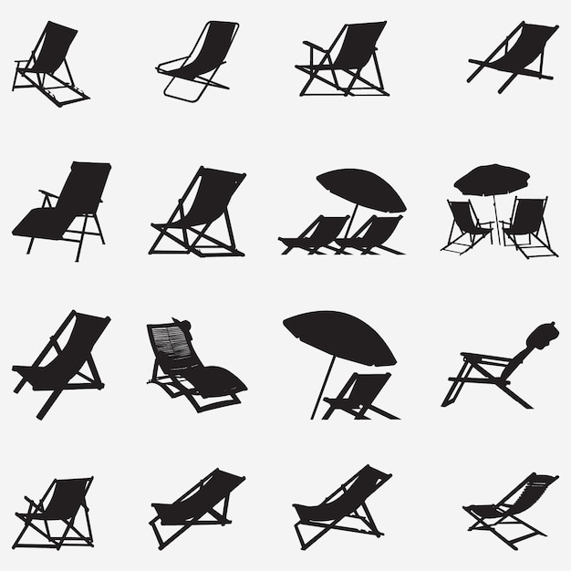 Beach chair vector design