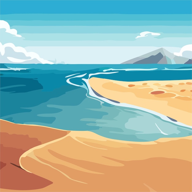 Beach and desert vector 2