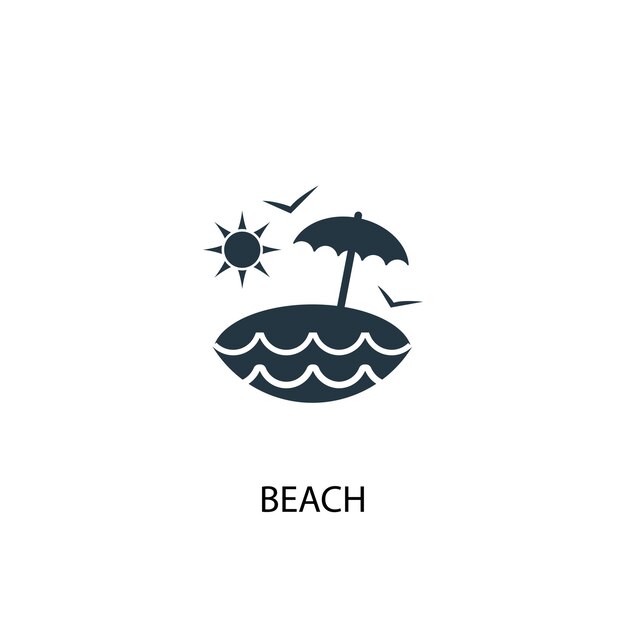 Vector beach icon. simple element illustration. beach concept symbol design from beach collection. can be used for web and mobile.