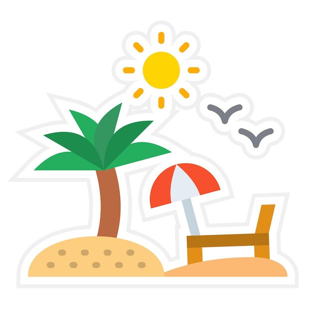 Vector beach icon