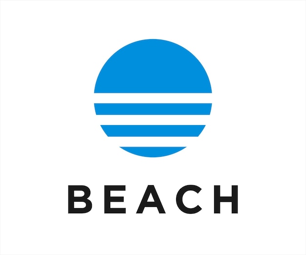 beach logo design vector illustration