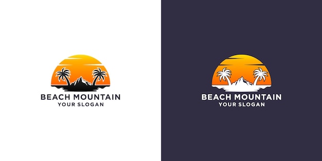 beach mountain logo