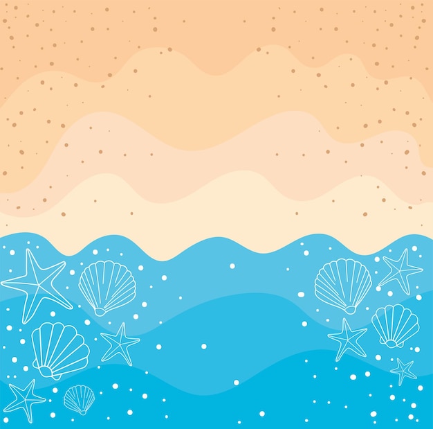 Beach poster illustration