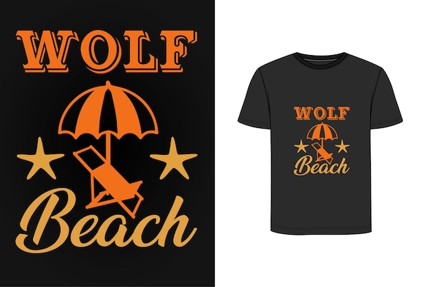 Beach retro vintage t shirt design