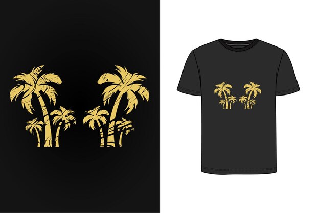 Beach retro vintage t shirt design