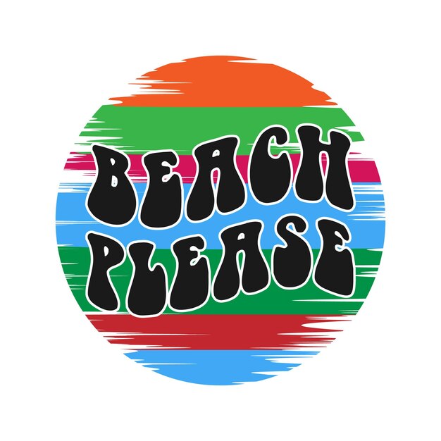 Vector beach t shirt design template