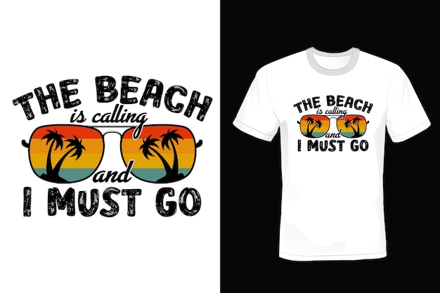 Beach T shirt design typography vintage