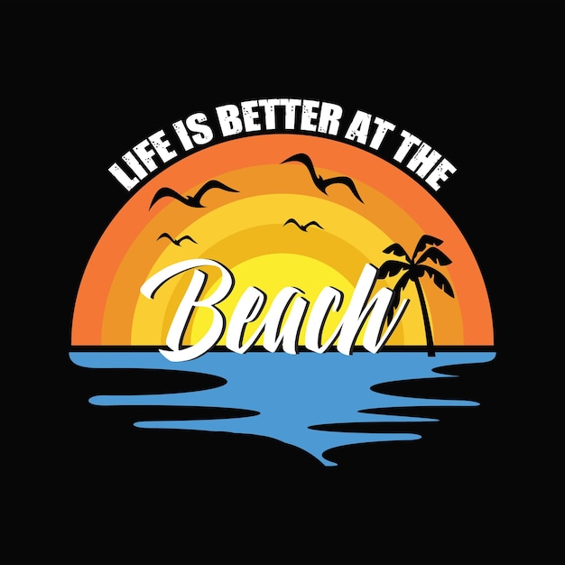 Beach T-shirt Design