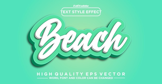 Beach text style effect editable