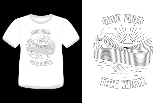 Vector beach tshirt design summer