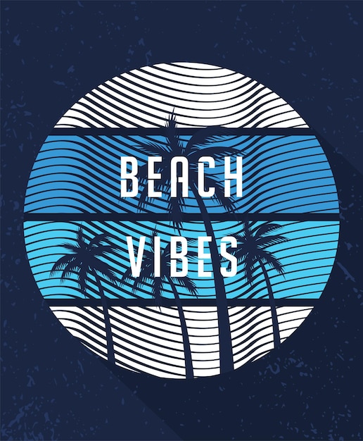 Beach vibes poster and apparel concept