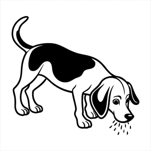 Beagle Sniffing Svg